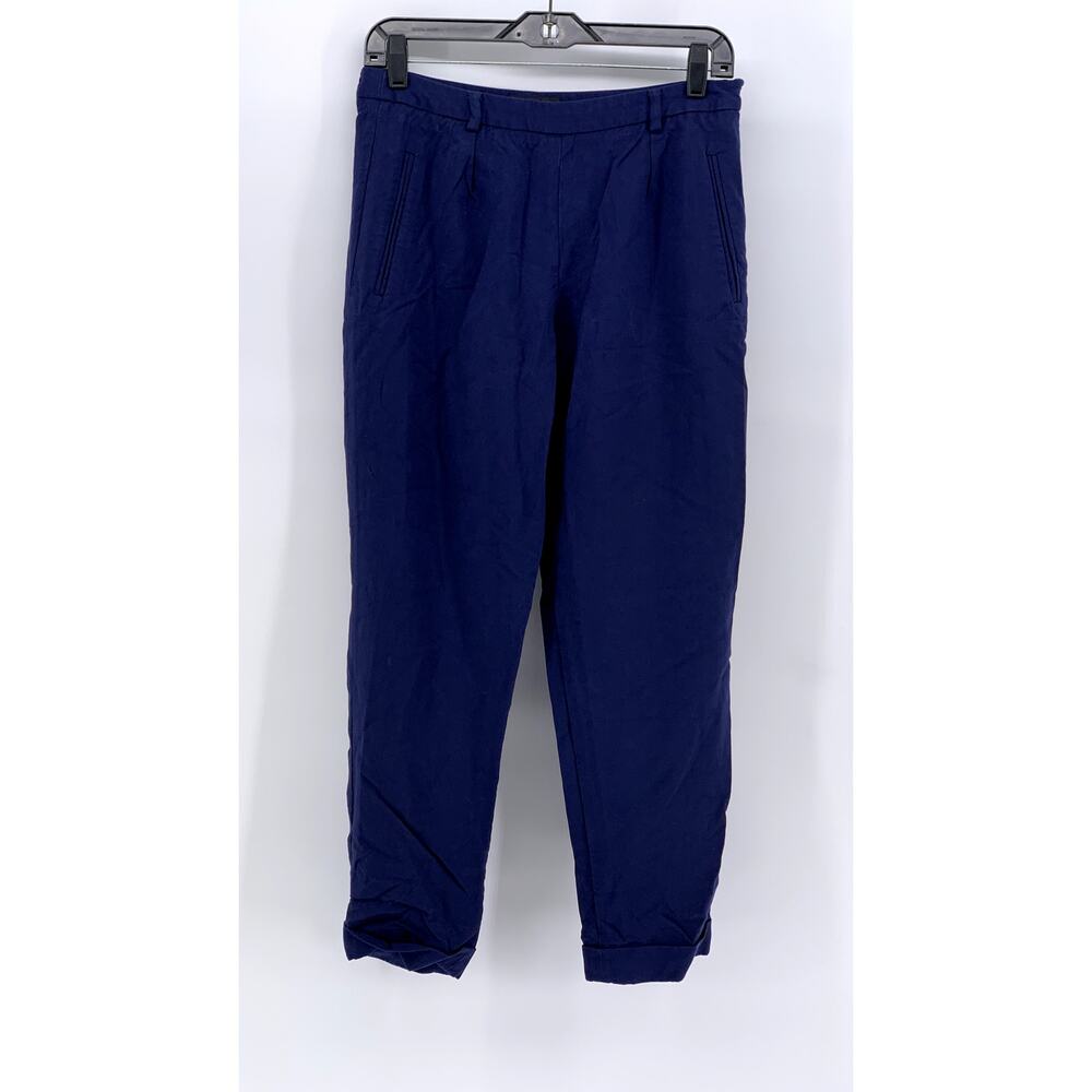 A.P.C RUE MADAME PARIS Women's Navy Straight-Leg Pants SZ 38(USM)